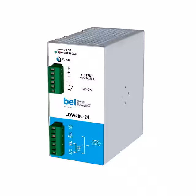 LDW480-24 Bel Power Solutions  Industrial DIN Rail Power Supplies